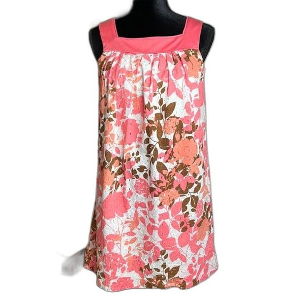 Vintage BCBG | Floral Cotton Eyelet Mini Sundress